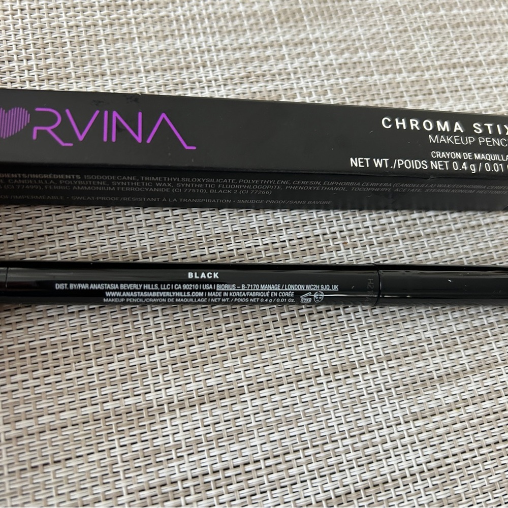 NEW Anastasia of Beverly Hills Norvina Chroma stix makeup pencil BLACK! - Picture 7 of 9
